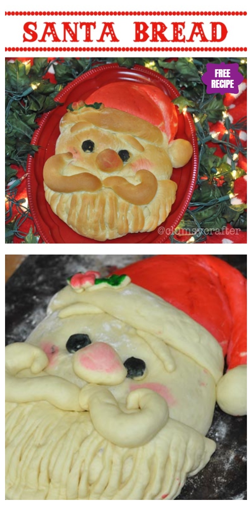 DIY Christmas Golden Santa Bread Recipes