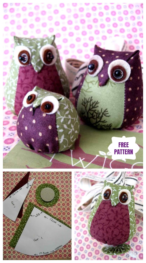 DIY Cute Fabric Owl Toy Tutorial - Free Template