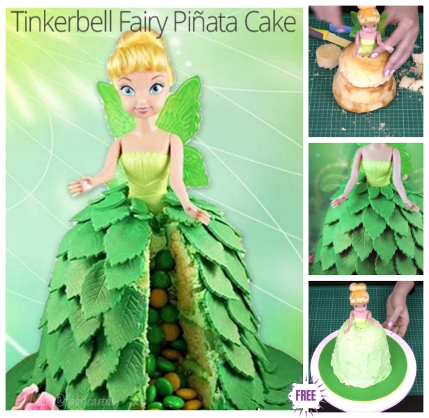 DIY Fairy Tinkerbell Pinata Cake Design Tutorial - Video