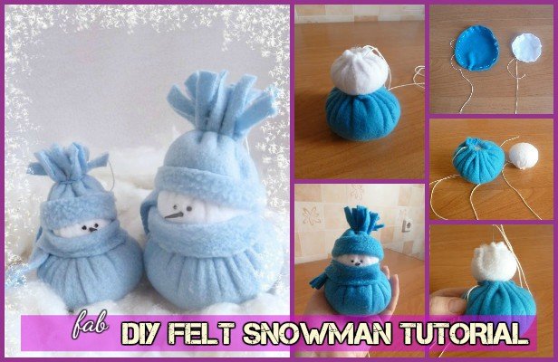 DIY Felt Snowman Tutorial-Sew Snowman