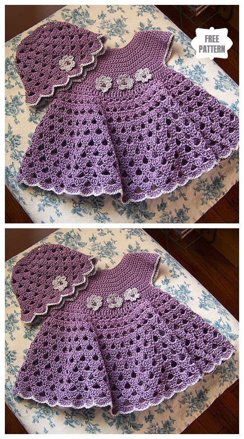 Crochet Bumble Bee Dress & Hat Free pattern