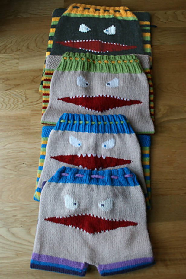 DIY Knit Monster Short Pants Free Pattern