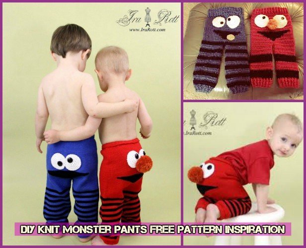 DIY Knit Elmo Pants Free Pattern
