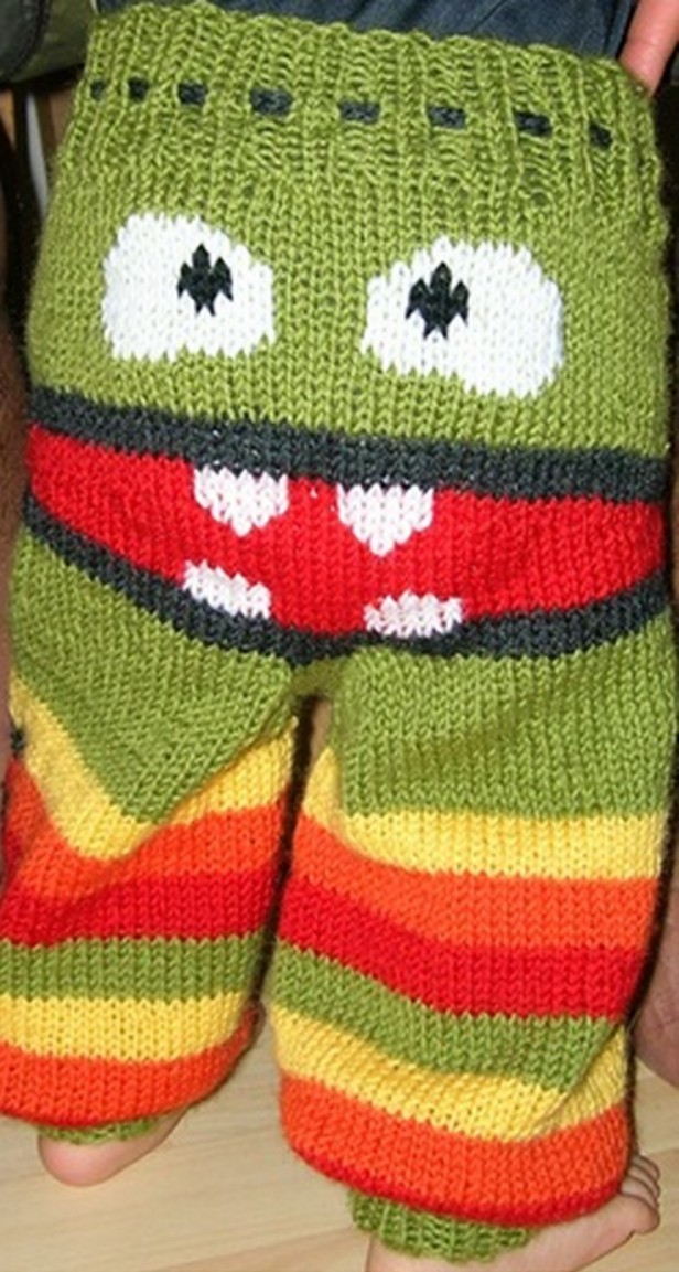 DIY Knit Monster Pants Free Pattern