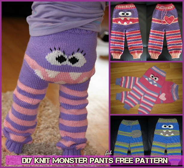 DIY Knit Monster Pants Free Pattern