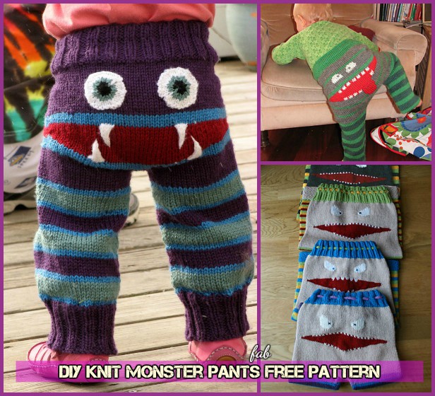 DIY Knit Monster Pants Free Pattern