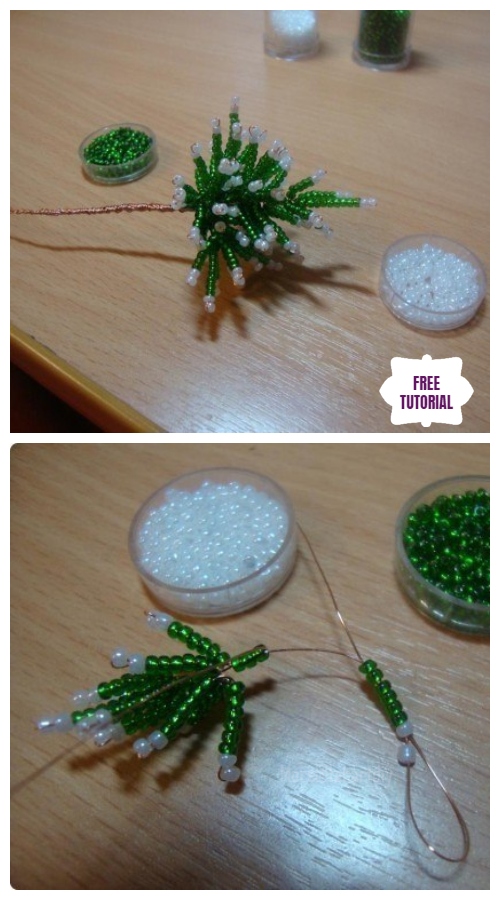 DIY Mini Bead Christmas Tree Candle Holder Tutorial