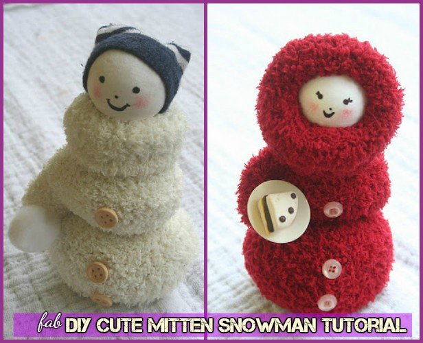 DIY Mitten Snowman Doll Tutorial