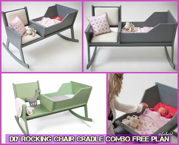 DIY Rocking Chair Cradle Combo Free Plan -Baby Cradle DIY Tutorial