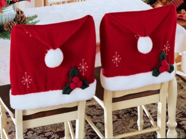 DIY Festive Santa Hat Chair Cover Table Setting (Video)