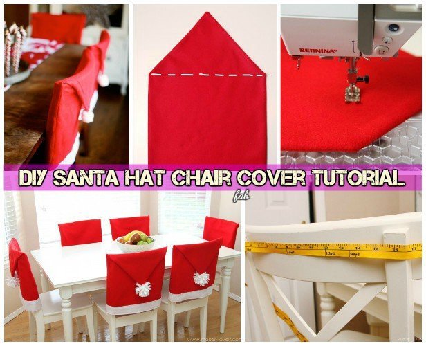 DIY Festive Santa Hat Chair Cover Table Setting (Video)