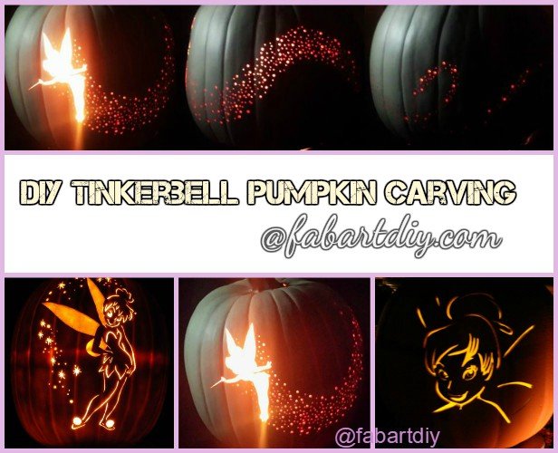 DIY Tinker Bell Pixie Dust Pumpkin Carving Tutorial-Video