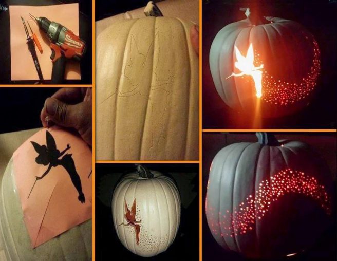 DIY Tinker Bell Pixie Dust Pumpkin Carving Tutorial-Video