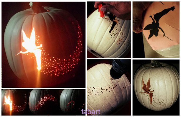 DIY Tinker Bell Pixie Dust Pumpkin Carving Tutorial-Video