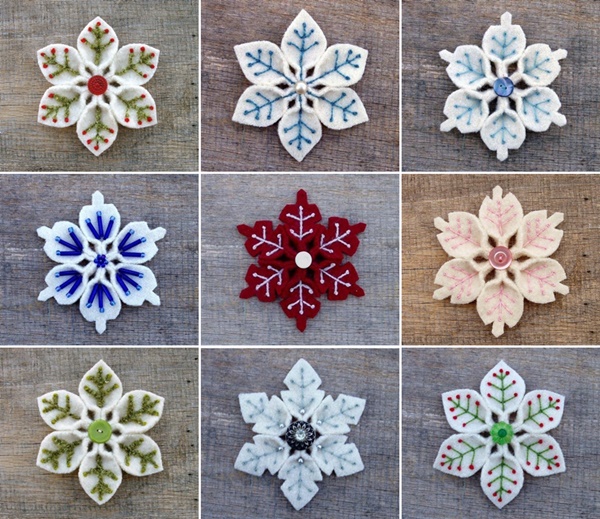 felt snowflake