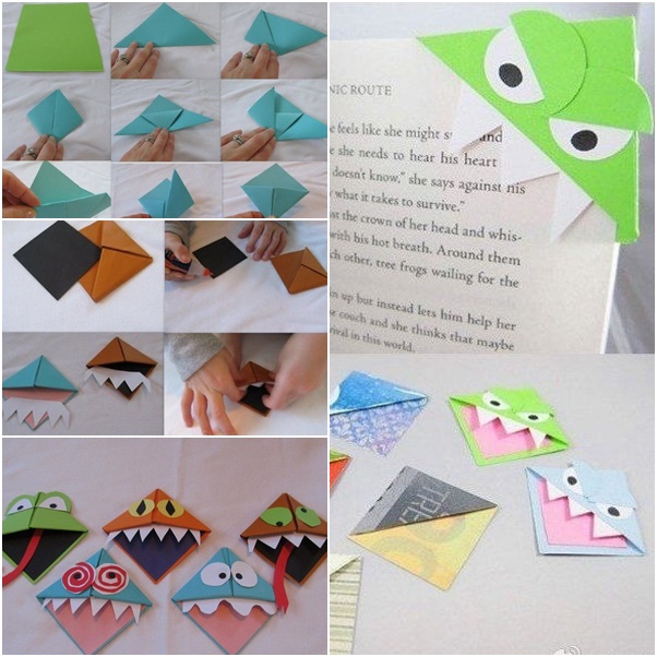 origami monster bookmark f