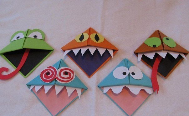 origami monster bookmark5