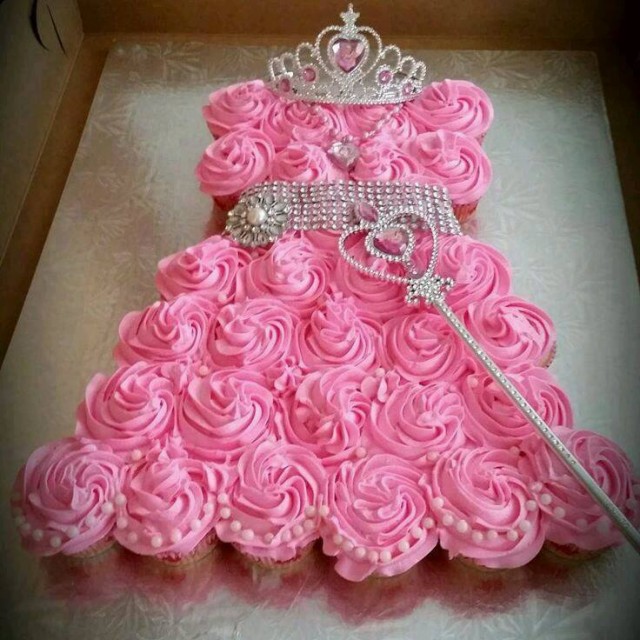 DIY Easy Pull Apart Princess Cupcake Cake