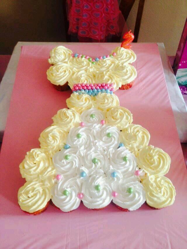 DIY Easy Pull Apart Princess Cupcake Cake