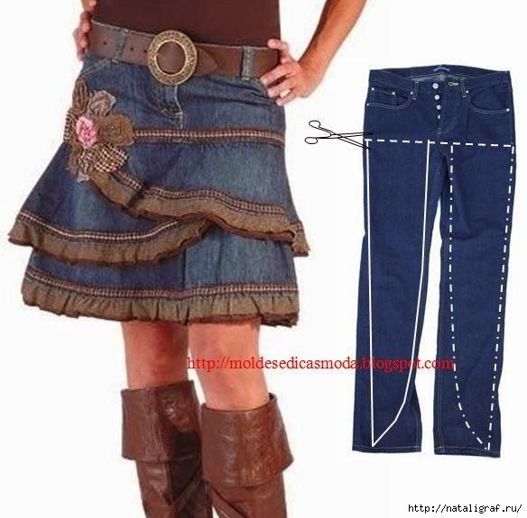 Top DIY Ideas to Refashion Old Jeans into New Skirt