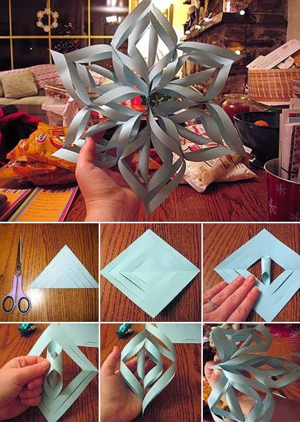 How to DIY Lacey 3D Decorative Snowflake