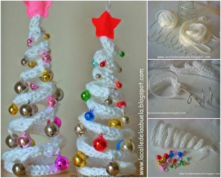  DIY Crochet Christmas Tree with Ornaments Free Crochet Pattern