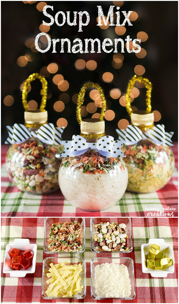 DIY Soup Mix Ornaments Christmas Gifts