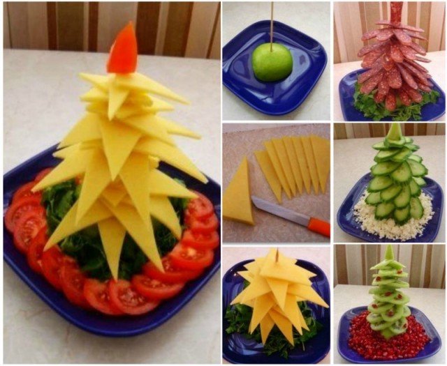 DIY Edible Christmas Tree Platter Appetizers