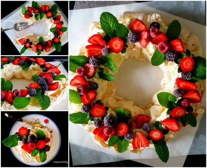 How to DIY Festive Berry Pavlova Wreath f