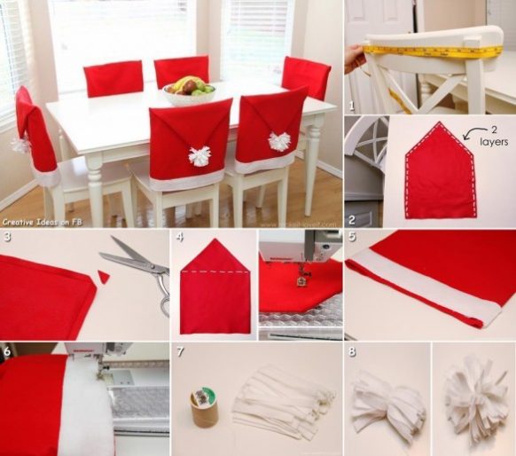 Sew DIY Santa Hat Chair Cover Tutorial (Video)