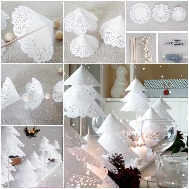 How to DIY Paper Doily Christmas Tree thumb2