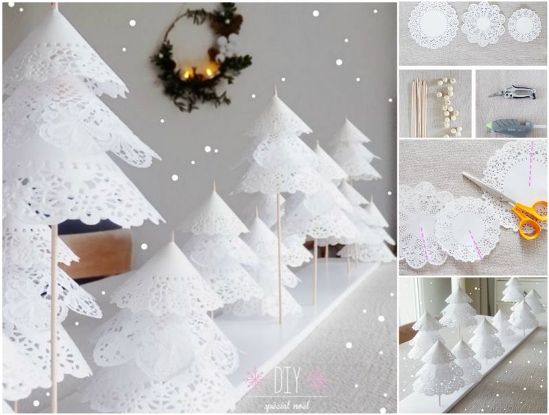 How to DIY Paper Doily Christmas Tree