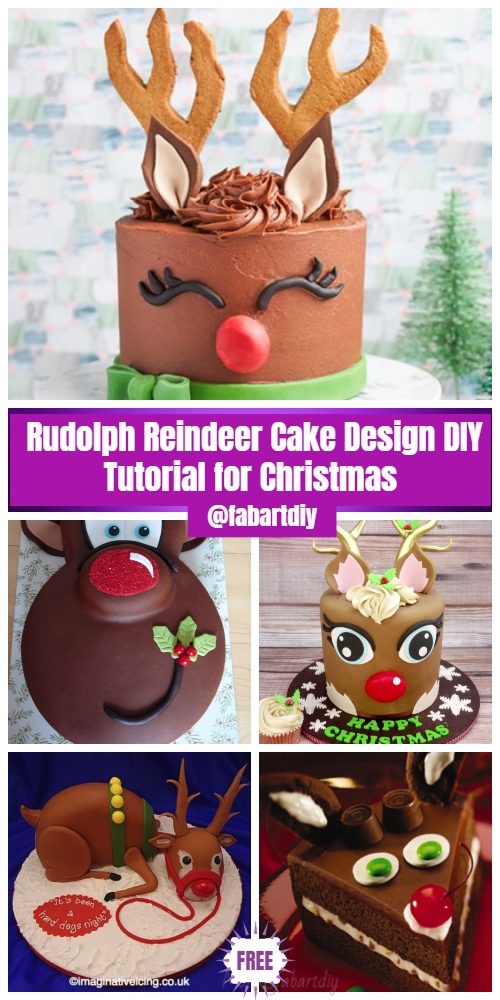 Adorable Rudolph Reindeer Cake Design DIY Tutorial for Christmas