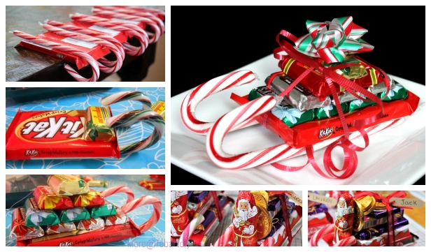 DIY Candy Cane Sleighs Christmas Gift Tutorials - Video