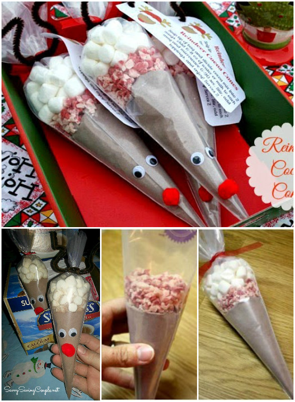 DIY Reindeer Cocoa Cones 