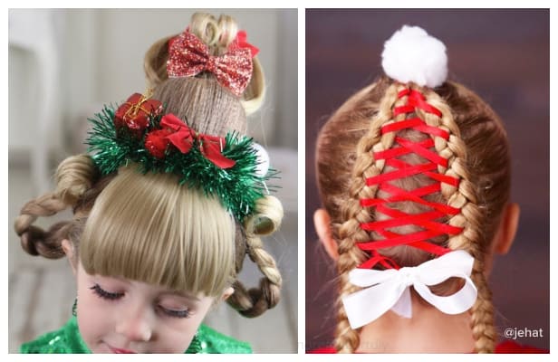 DIY Fabulous Festive Girls' Christmas Holiday Hairstyle DIY Fabulous Festive Girls' Christmas Holiday Hairstyle