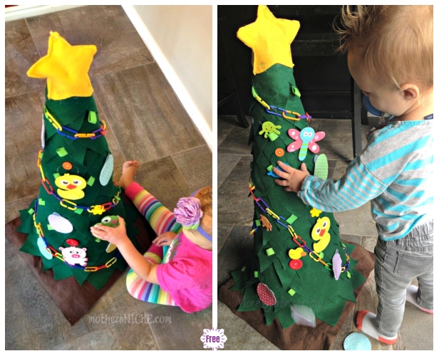 Fun Kids Play Felt Christmas Tree DIY Tutorials