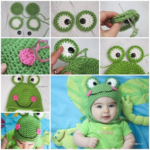 Cute Crochet Frog Hat