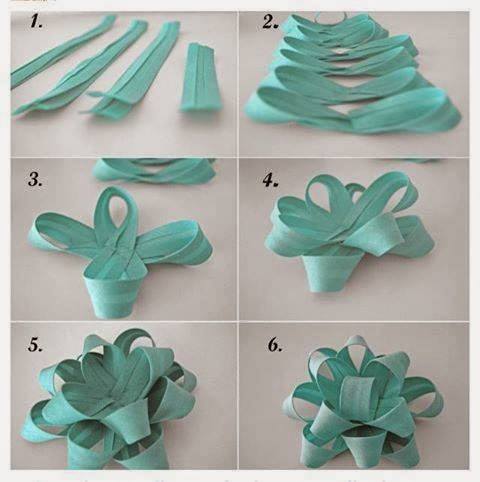 Gift Topper DIY Tutorial11- DIY Paper Bow Flower gift Topper Tutorial