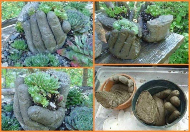 How to DIY Hand Cupped Stone Garden Planter