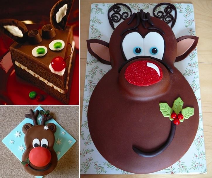 Adorable Rudolph Reindeer Cake Design DIY Tutorial for Christmas