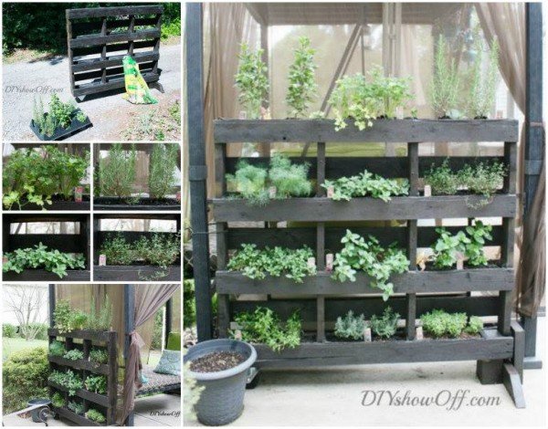 How to DIY Free Standing Pallet hern planter