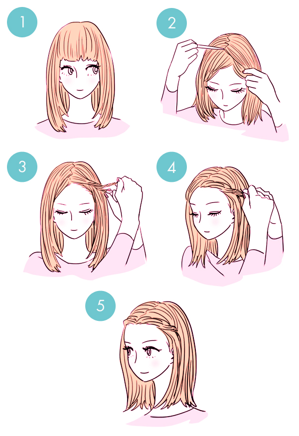 Simple tutorials to style hair fringe1