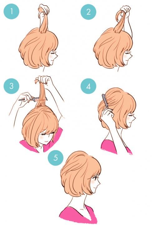 Simple tutorials to style hair fringe12
