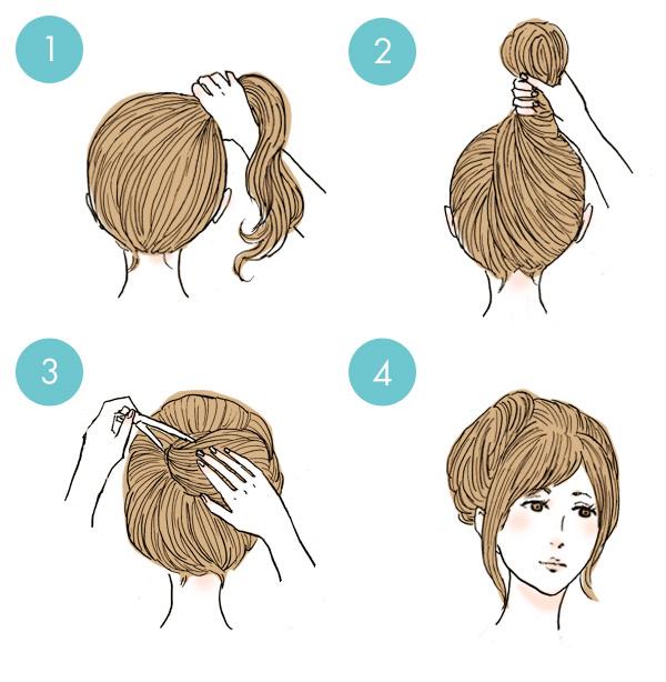 Simple tutorials to style hair fringe23