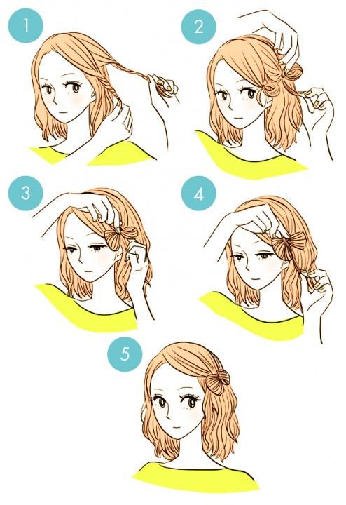Simple tutorials to style hair fringe7