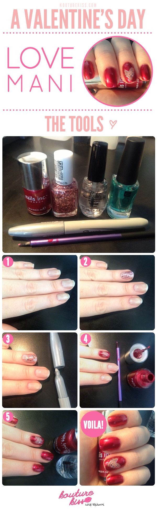 Valentine's Day Nail Art DIY Ideas that You'll Love7