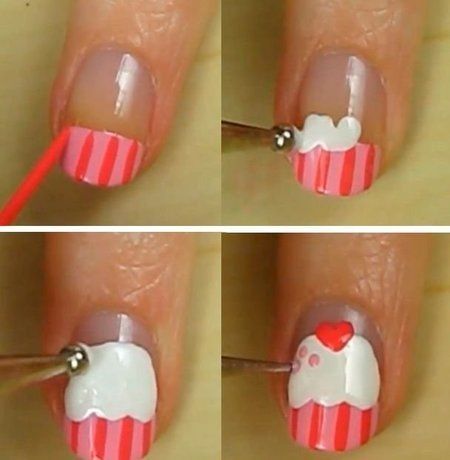 cupcake nail art