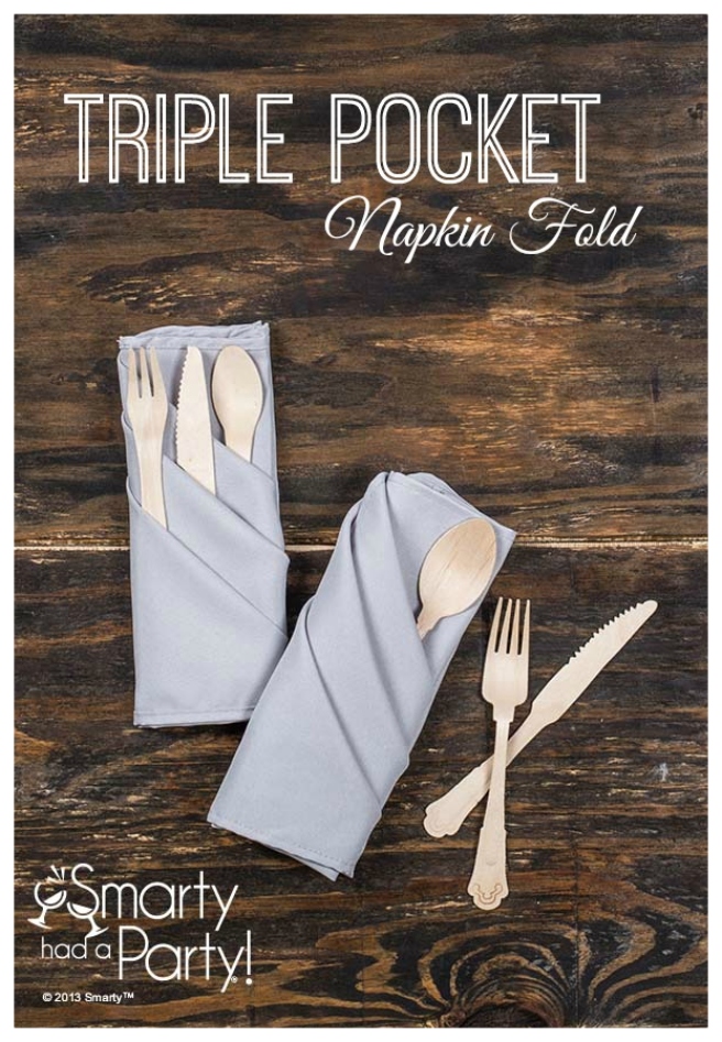 20 Best DIY Napkin Folding Tutorials for Christmas - Triple Pocket Napkin Folding DIY Tutorial
