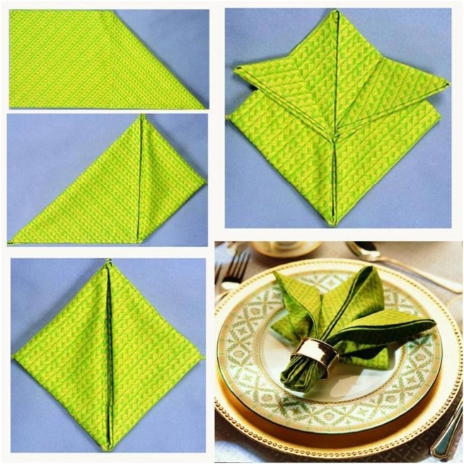 20 Best DIY Napkin Folding Tutorials for Christmas - Fleur De Lis Napkin Folding DIY Tutorial